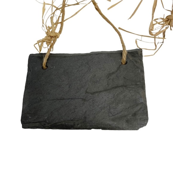 Lot of 2 Snowmen Scene Hand Painted Slate Signs Plaques Christmas Decor - Picture 5 of 6